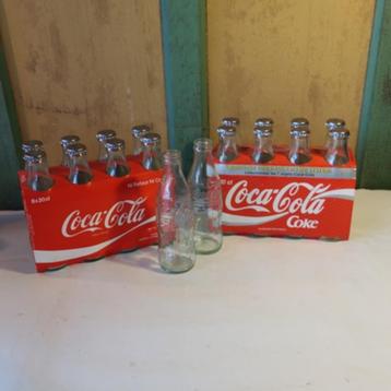 Fles Coca Cola glas 0,2 liter regular SET VAN 18 Frankrijk beschikbaar voor biedingen