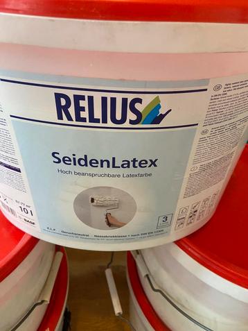 Relius seiden latex 10 liter 1 voor 45€/3 voor 120€ nieuw beschikbaar voor biedingen