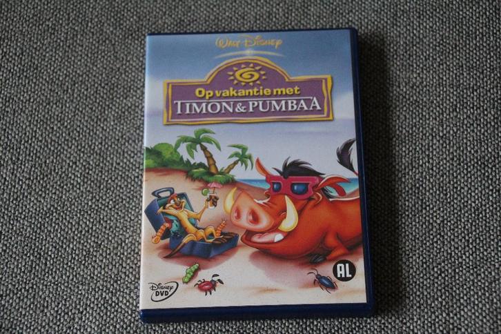 DVD Disney Op vakantie met Timon & Pumbaa., Cd's en Dvd's, Dvd's | Tekenfilms en Animatie, Zo goed als nieuw, Amerikaans, Tekenfilm