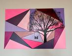 Big twin girls painting, Antiek en Kunst, Kunst | Schilderijen | Abstract, Ophalen