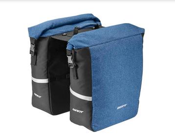 NIEUW GIANT MIK dubbele fietstas blauw roltop GROTE beschikbaar voor biedingen