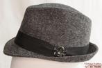 gleufhoed Trilby grijs met skull maat 57 nieuw unisex, Kleding | Dames, 56 of 57 cm (M, 7 of 7⅛ inch), Hoed, Hawkins, Nieuw
