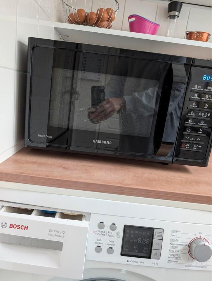 Samsung Smart Combi Magnetron, Witgoed en Apparatuur, Magnetrons, Gebruikt, Vrijstaand, Combimagnetron, 45 tot 60 cm, Grill, Hete lucht