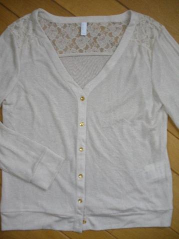VERO MODA vest beige met kant maat XL beschikbaar voor biedingen