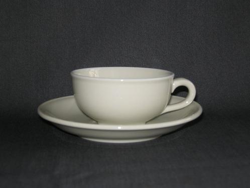 Hütschenreuther, roomwit, glad, 2 kop & schotels, Antiek en Kunst, Antiek | Servies los, Ophalen of Verzenden