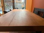 Mooie houten eettafel van Van Dijk (220x90), Ophalen, Gebruikt, Landelijk/Industrieel, Eikenhout