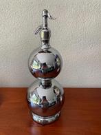 Prachtige vintage RVS dubbelbuik sifonfles/spuitfles, Antiek en Kunst, Ophalen of Verzenden