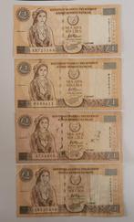 Cyprus 4x 1 pound, Postzegels en Munten, Bankbiljetten | Europa | Niet-Eurobiljetten, Ophalen of Verzenden, België
