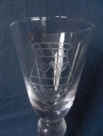 Bokaal / Wijnglas wapen en tekst Oud Poelgeest Oegstgeest, Ophalen of Verzenden