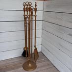 Messing haardstel, 4 delig., Ophalen of Verzenden, Zo goed als nieuw, Houthaard