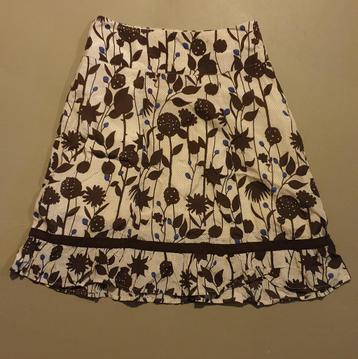 Wit rokje met bruine bloemen van Mexx maat XS beschikbaar voor biedingen