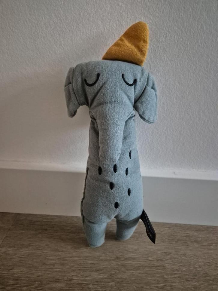 Knuffel olifant Roommate blauw groen geel K7582, Kinderen en Baby's, Speelgoed | Knuffels en Pluche, Zo goed als nieuw, Olifant