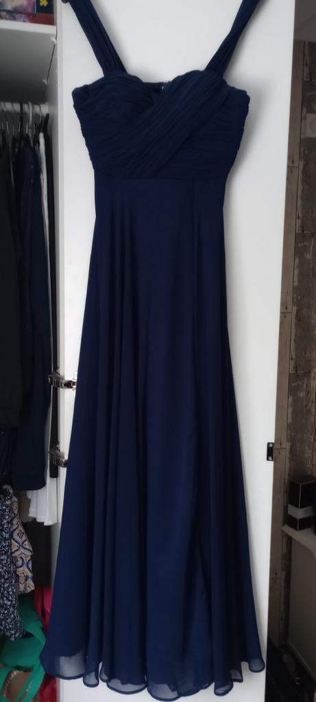 Koningsblauwe galajurk maat M, Maat 38/40 (M), Blauw, Ophalen of Verzenden, Onder de knie