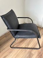 Eleonora fauteuil Steve blauw leer, Huis en Inrichting, Fauteuils, Ophalen, Zo goed als nieuw, 50 tot 75 cm, Leer