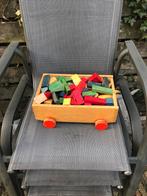 Vintage houten blokken, Kinderen en Baby's, Speelgoed | Bouwstenen, Ophalen, Gebruikt, Overige merken