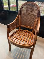 Rieten stoel vintage, Huis en Inrichting, Stoelen, Ophalen, Gebruikt, Twee, Bruin