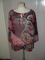 John Cabot transparant blouse maat M - driekwart mouw, Maat 38/40 (M), Blauw, Ophalen of Verzenden, Zo goed als nieuw