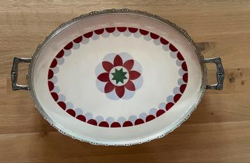 Antiek dienblad, porcelein, art deco beschikbaar voor biedingen