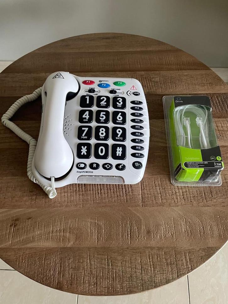 Geemarc Amplipower 50 vaste telefoon, Telecommunicatie, Vaste telefoons | Niet Draadloos, Zo goed als nieuw, Ophalen
