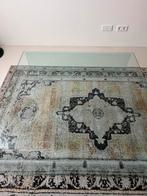 Glazen Salontafel FIAM Stijl, Huis en Inrichting, Ophalen, Gebruikt, 100 tot 150 cm, Vierkant