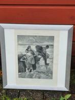 Gravure terugkomst van vissers Katwijk Hans von Bartels 1903, Antiek en Kunst, Kunst | Etsen en Gravures, Ophalen