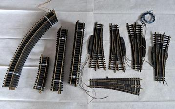 Fleischmann HO 5 stuks wissels en rails nr 6026, 6024, 6001 beschikbaar voor biedingen