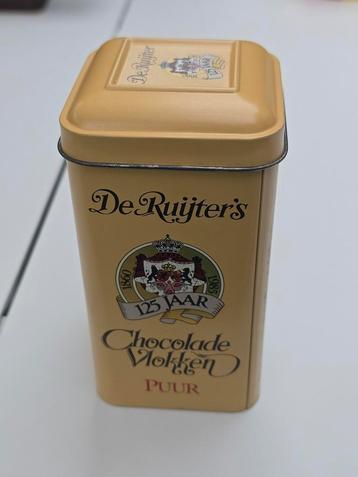 Vintage blik De Ruyter's Chocolade Vlokken puur €6,50  beschikbaar voor biedingen