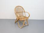 Vintage fauteuil | Rotan | Armleuningen, Huis en Inrichting, Stoelen, Ophalen, Gebruikt, Bruin, .