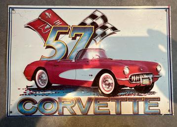 Metalen wand bord - ‘57 Corvette beschikbaar voor biedingen