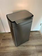 Prullenbak - Simplehuman 40L, 40 liter of meer, Ophalen, Zo goed als nieuw, Rvs