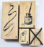 Keuze uit 3 houten stempels Creativiteit van Art Impressions, Ophalen of Verzenden, Zo goed als nieuw, Houten stempel