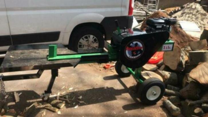 snelle houtklover vanaf 65 euro en te koop houtklover huur, Tuin en Terras, Kloofmachines, Gebruikt, Liggend, Benzine, Ophalen