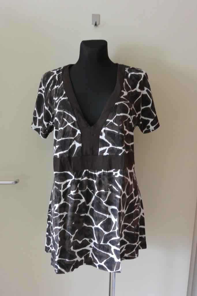 Promiss top XXL bruin wit, Kleding | Dames, Grote Maten, Gedragen, Shirt of Top, Bruin, Ophalen of Verzenden