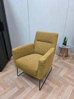 Relax stoel design Montel mosterd groen modern compact, Huis en Inrichting, Fauteuils, Ophalen of Verzenden, Zo goed als nieuw