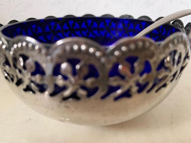 Prachtig Keltische blauwe suikerpot incl suikerlepel, Antiek en Kunst, Antiek | Keukenbenodigdheden, Ophalen of Verzenden