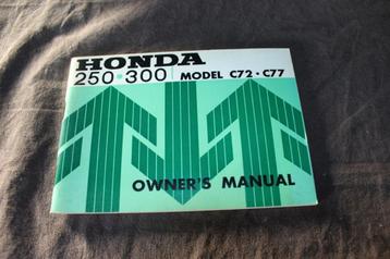 Honda 250cc 300cc C72 C77 1966  motorcycle owner's manual beschikbaar voor biedingen