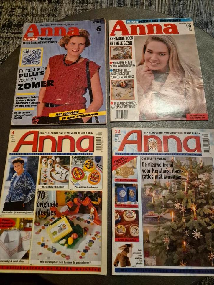 Anna Burda Handwerkbladen - 4 Nummers, Boeken, Tijdschriften en Kranten, Gelezen, Damesbladen, Ophalen of Verzenden