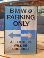 Metalen Reclamebord van BMW Parking Only in reliëf-20x30cm, Verzamelen, Merken en Reclamevoorwerpen, Nieuw, Reclamebord, Verzenden