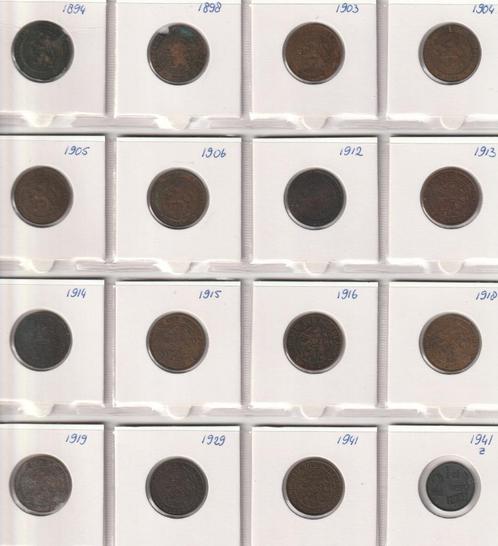 Nederland - 2½ cent 1894 t/m 1941 Wilhelmina compleet, Postzegels en Munten, Munten | Nederland, Setje, Overige waardes, Koningin Wilhelmina