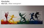 3 stuks handgeschilderde schilderijen, Antiek en Kunst, Ophalen