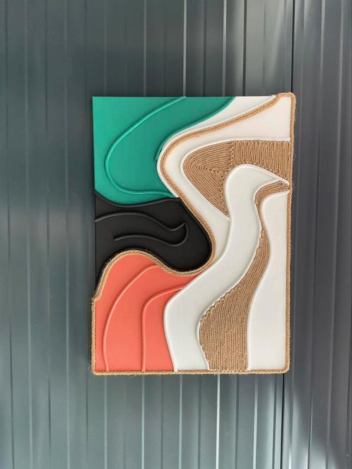 Nieuw! Prachtig modern handgemaakte wanddecoratie, Antiek en Kunst, Kunst | Schilderijen | Abstract, Ophalen of Verzenden