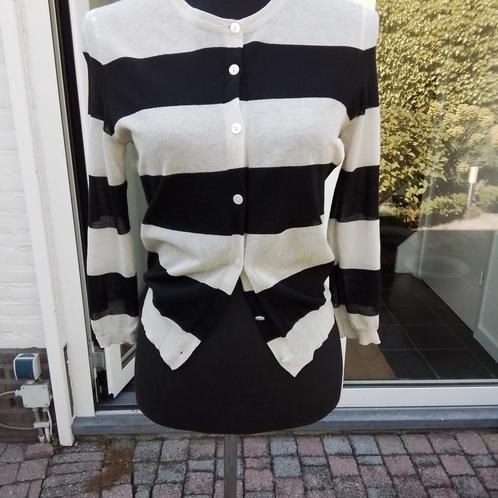 Z.g.a.n. zwart/beige dun vestje Marccain/ Marc Cain,  mt 2, Kleding | Dames, Truien en Vesten, Zo goed als nieuw, Verzenden