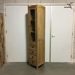 Vitrinekast - 40 cm breed - massief teakhout - TTM Wonen, Huis en Inrichting, Minder dan 50 cm, 200 cm of meer, Www.ttmwonen.nl