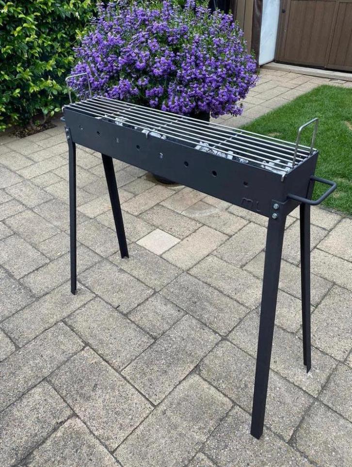 Échte Indonesische Saté houtskool Barbecue RVS ROOSTER! ,, Tuin en Terras, Houtskoolbarbecues, Nieuw, Met accessoires, Ophalen of Verzenden