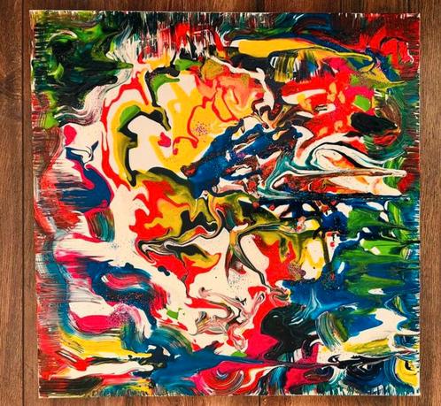 Schilderij L50xB50x3,5 te koop t.e.a.b. in Assen, Antiek en Kunst, Kunst | Schilderijen | Abstract, Ophalen
