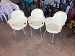 3 kuipstoelen, stapelbaar, Ophalen, Gebruikt, Kunststof, Stapelbaar