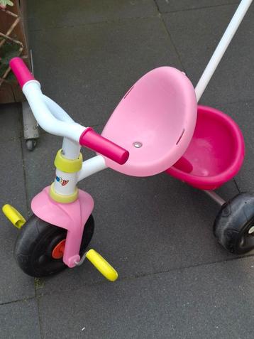 Smoby Driewieler Roze met Duwstang beschikbaar voor biedingen