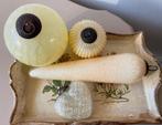 Glazen kerstballen creme, Ophalen of Verzenden, Zo goed als nieuw