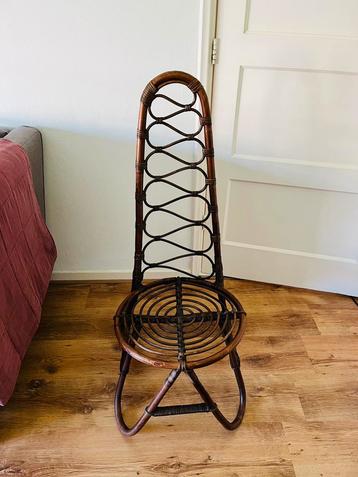 Vintage rotan Hoekstra Teenbeat Stoel Rohé mid century beschikbaar voor biedingen