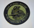 1000 Flight hours embleem F-16 Fighting Falcon donkerblauw, Verzenden, Luchtmacht, Nederland, Embleem of Badge